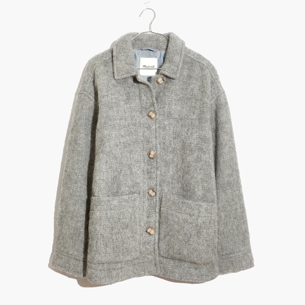 Madewell Grey Walton Shirt Jacket in Small